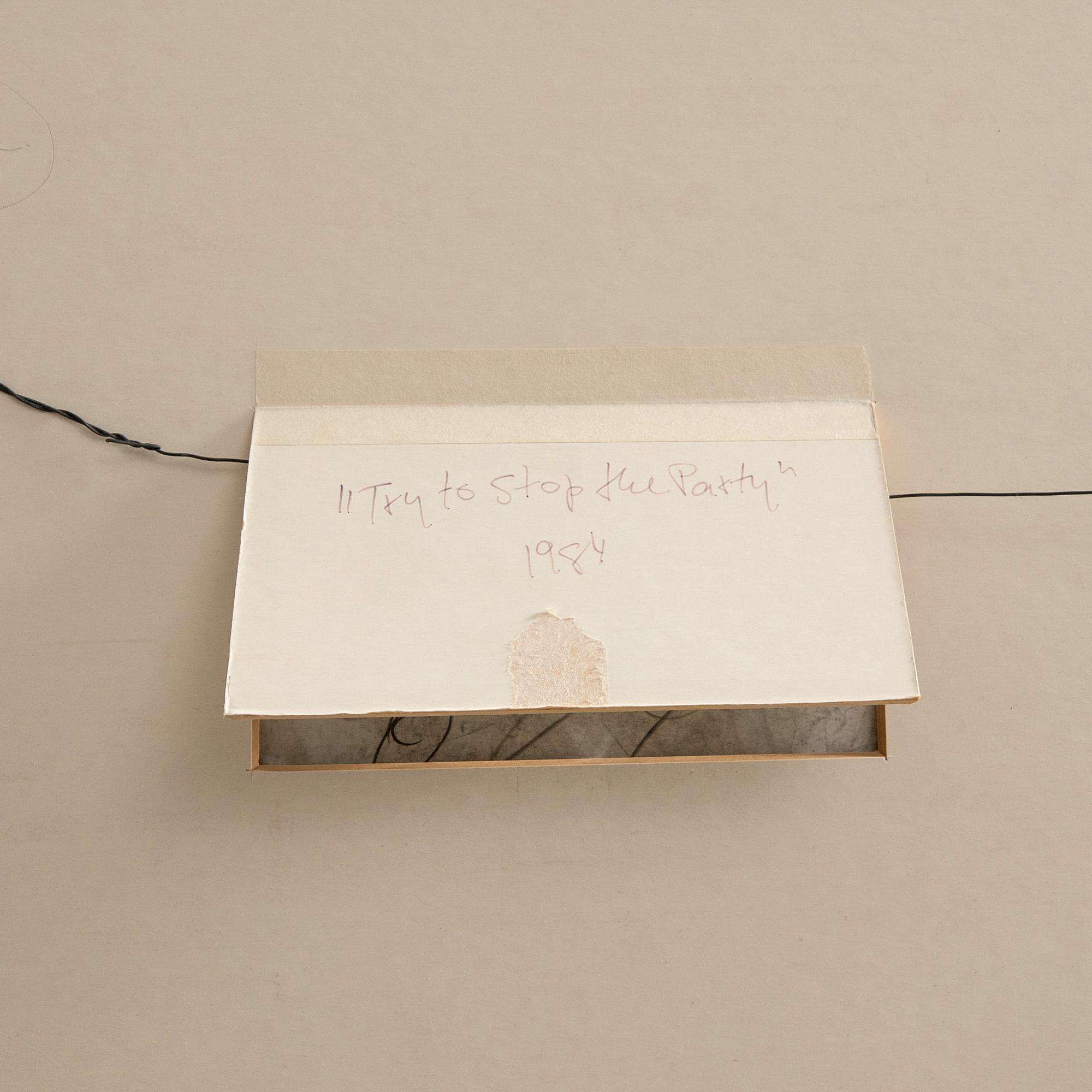 Joseph Nechvatal,  "Try to stop the party", 1984.