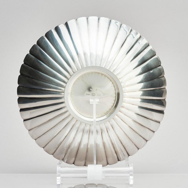 Georg Jensen, a sterling silver bowl, design no 856A, design Sigvard Bernadotte, Copenhagen 1945-77.
