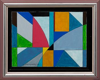 GÖRAN AUGUSTSON, sekatekniikka kovalevylle, signeerattu ja päivätty -94.