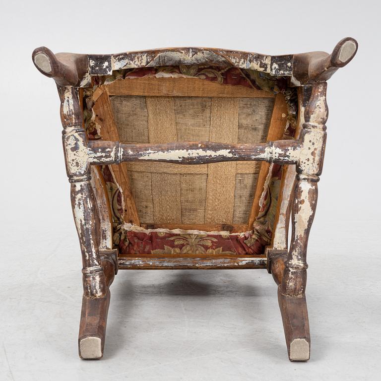 A rococo chair, mid 18th Century.