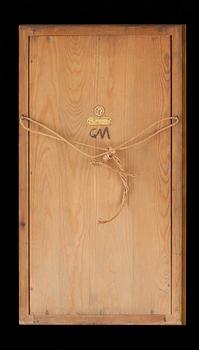 A Carl Malmsten mirror with inlays by Nordiska Kompaniet, 1920'-30's.