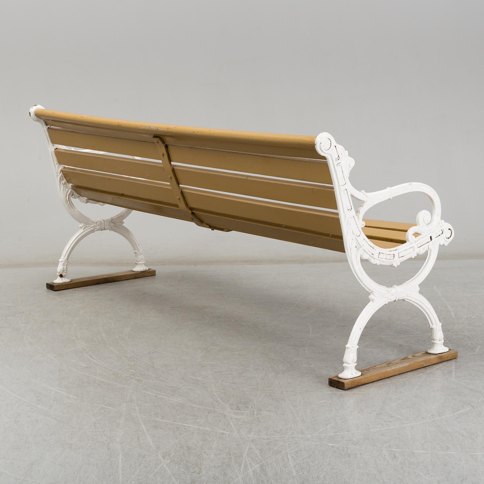 TRÄDGÅRDSSOFFA, J & C.G. Bolinder, AB Stockholm, omkring år 1900.