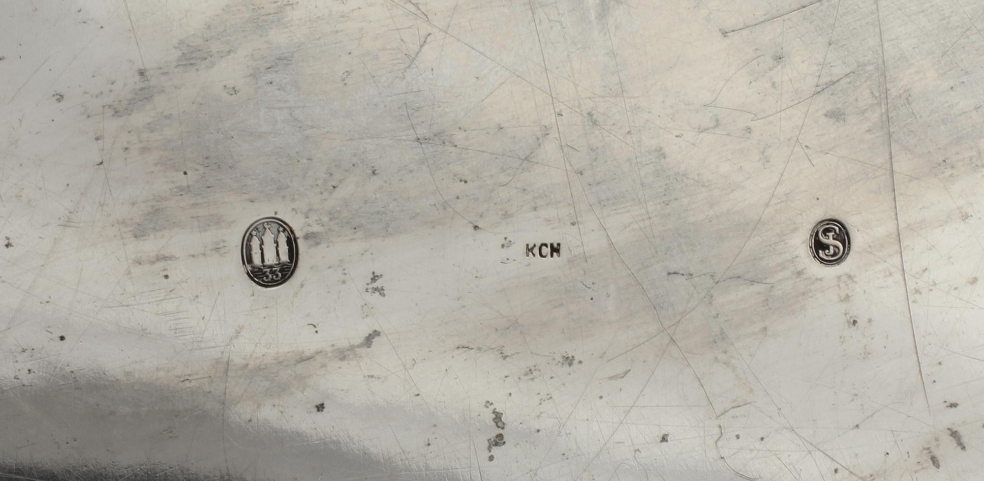 FAT, silver, troligen K. C Herrmann, Köpenhamn, Danmark, 1933. Vikt 1125 g.