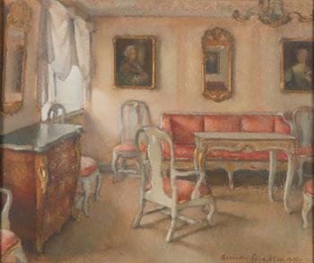 Anna Snellman, pastel, signed.