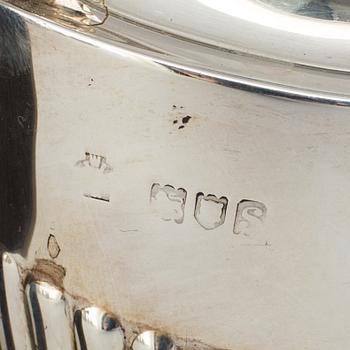 A silver tea service, England, 1913-87.