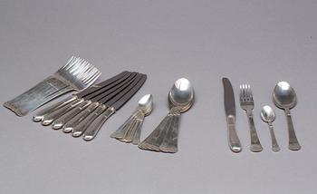 BESTICKUPPSÄTTNING, 48 delar, silver, "Birka", GAB, vikt ca 2200g.