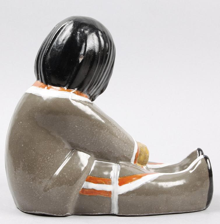 FIGURIN, lergods. Vicke Lindstrand, Upsala-Ekeby.