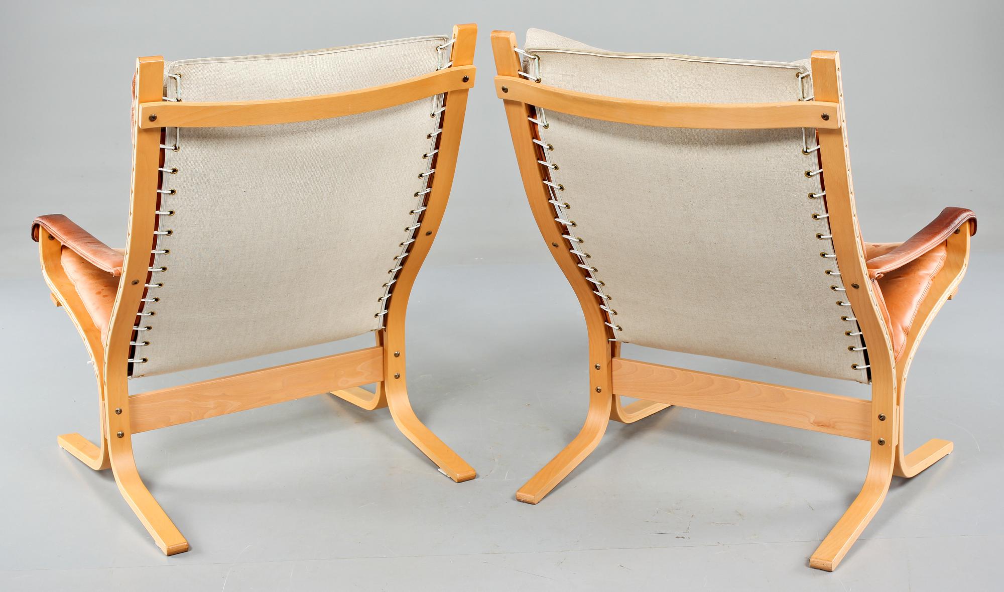 FÅTÖLJER, ett par, Ingmar Relling, Westnofa, Norge, 1900-talets andra hälft.