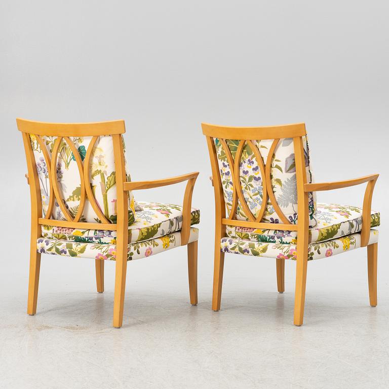 Karmstolar, ett par, Norell, omkring 2000.