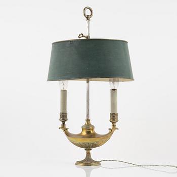An Empire-style 'bouillotte' lamp, late 19th century.