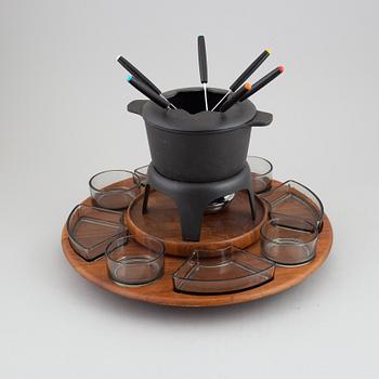 A fondue set by Jens Quistgaard, Digsmed, Denmark, 1960's.