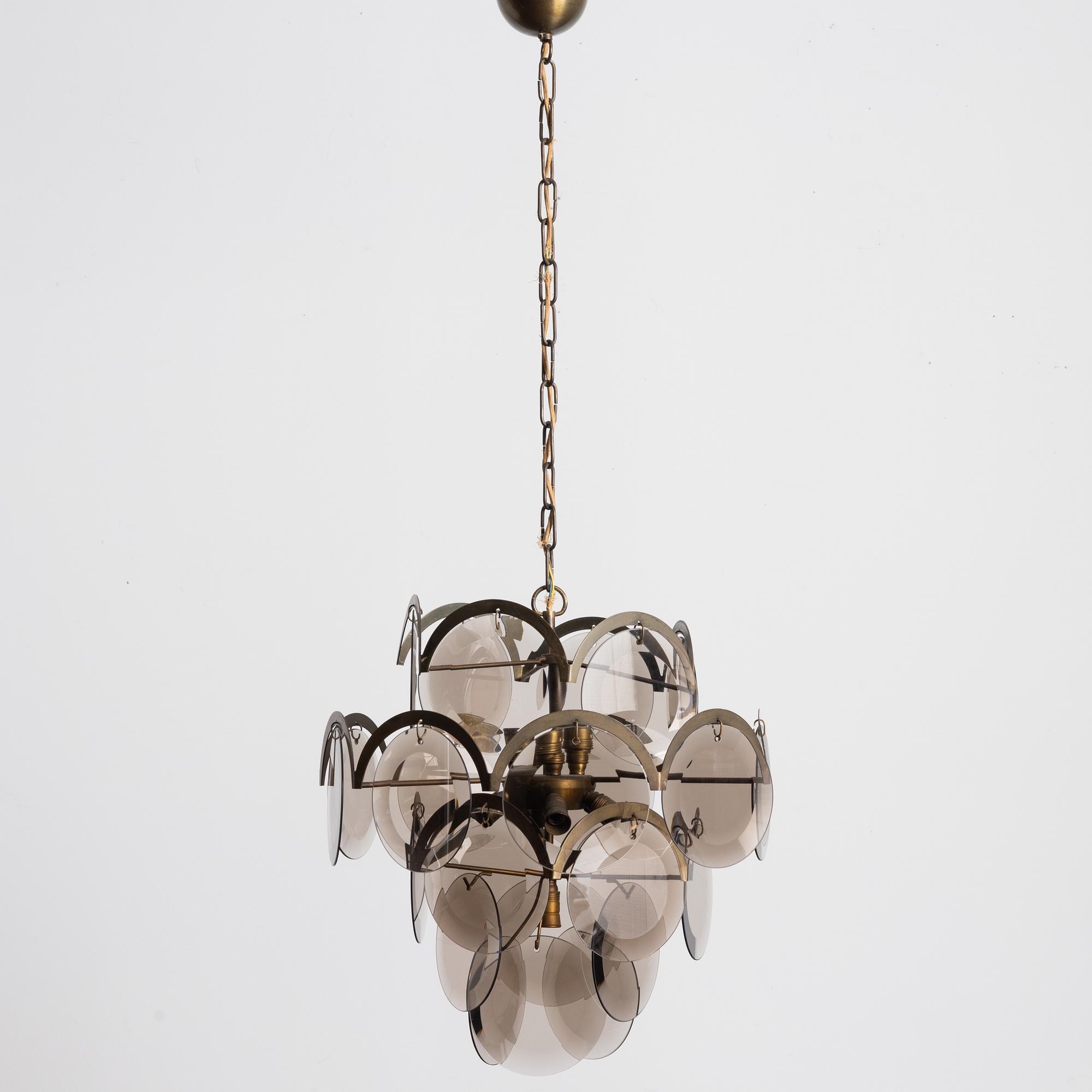 Ceiling lamp, Italy, second half of the 20th century.
