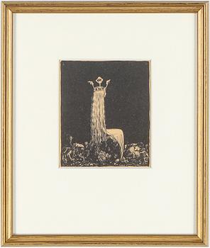 JOHN BAUER, 10 litografier, ur sviten "Troll", osignerade.