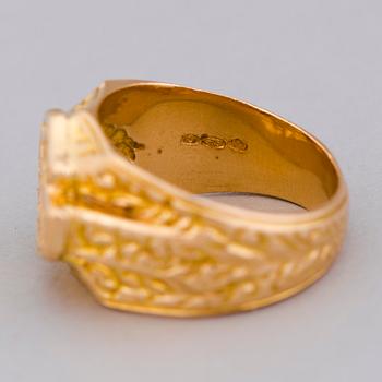 RING, 14K guld "Harley Davidson". Juha Tarnanen, Lahtis 2002.