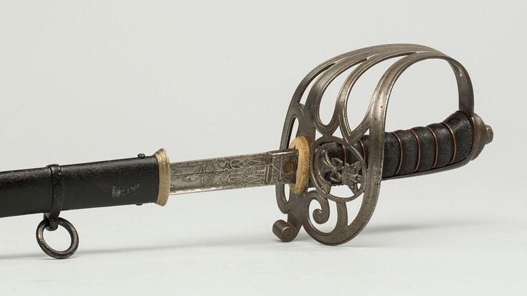 SABEL med balja, England, 1800-talets andra hälft.
