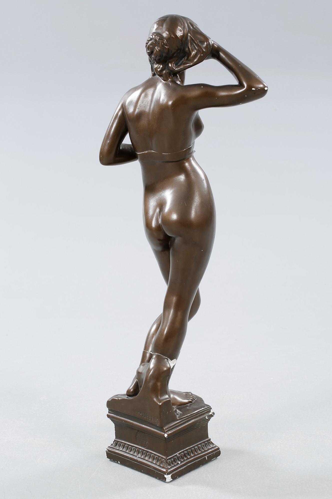 SKULPTUR, glaserad gips, efter Per Hasselberg, G. Bernardi Konstgjuteri, Göteborg, 1900-tal.