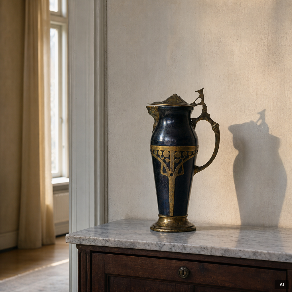 An Art Nouveau pitcher, early 20th century.