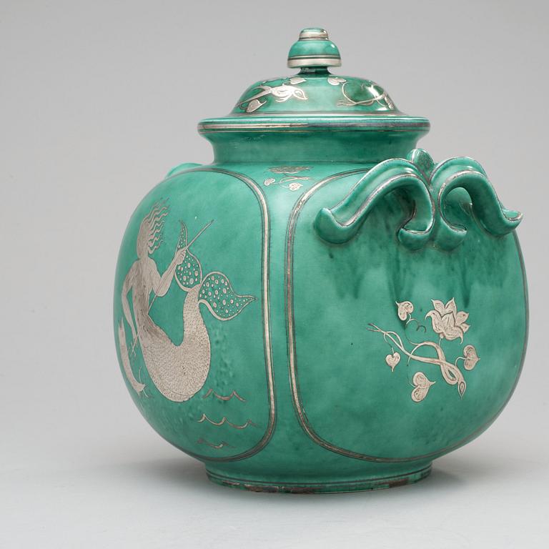 WILHELM KÅGE, urna med lock, "Argenta", Gustavsberg 1932.