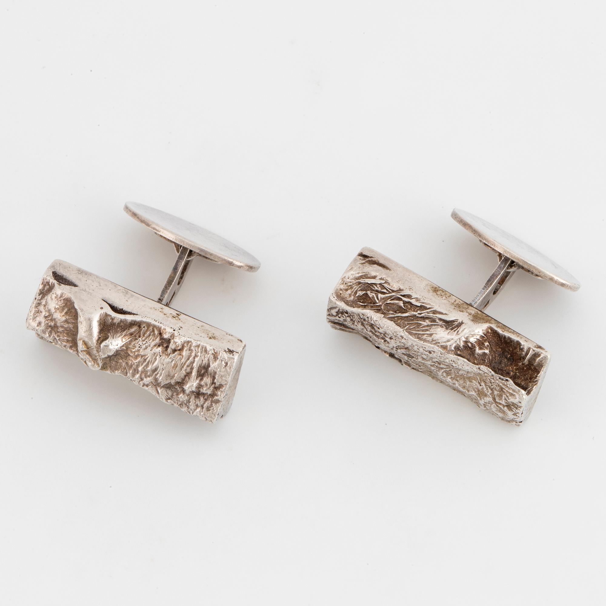 CLAËS E. GIERTTA, cufflinks, silver.