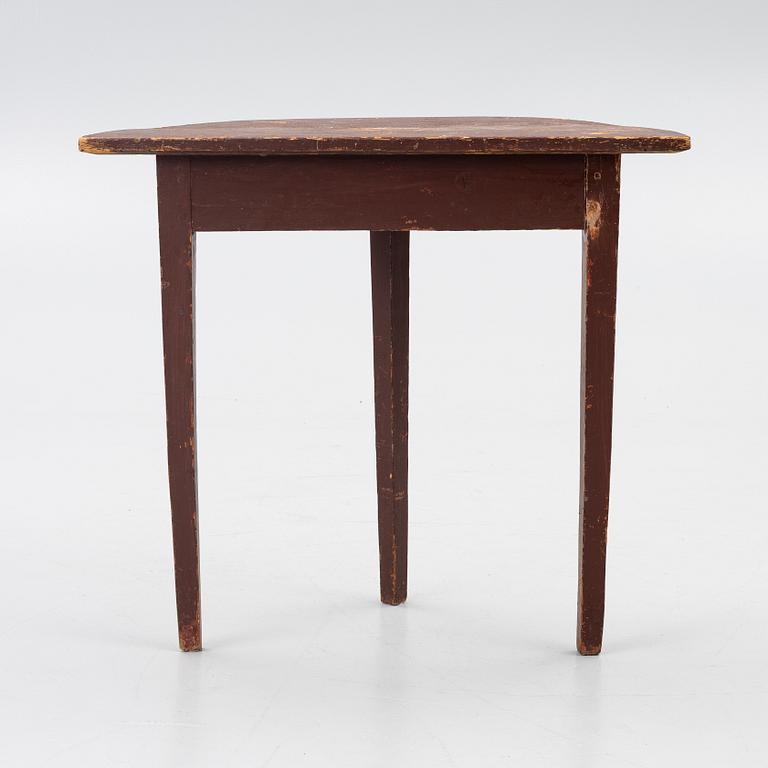 A 'half-moon table', 19th century.