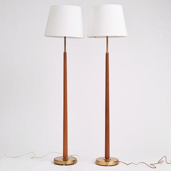 Hans Bergström, a pair of floor lamps model "522", ateljé Lyktan, Åhus 1950s.