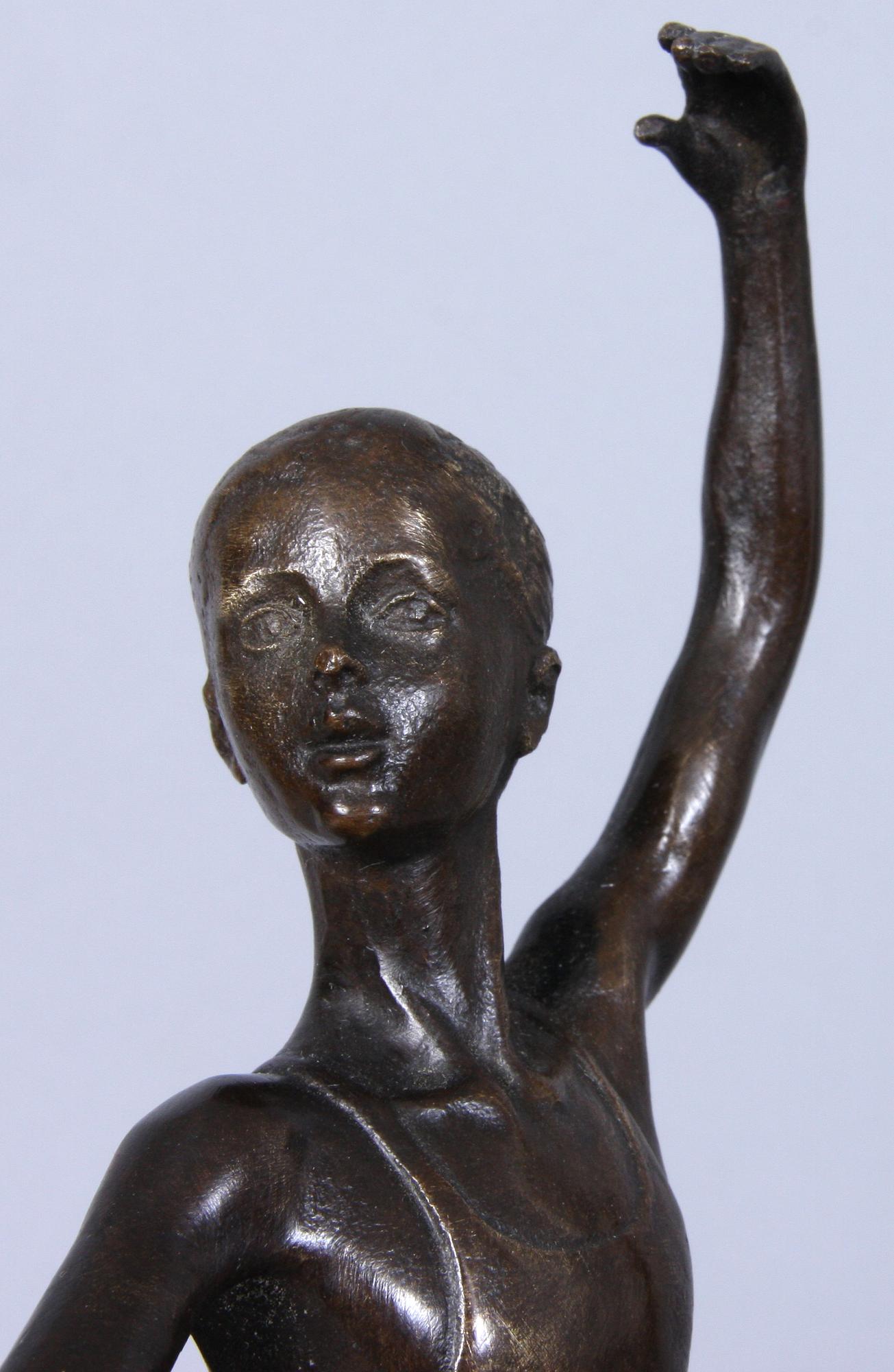 SKULPTUR, brons, märkt A. Leonard, 2000-tal.