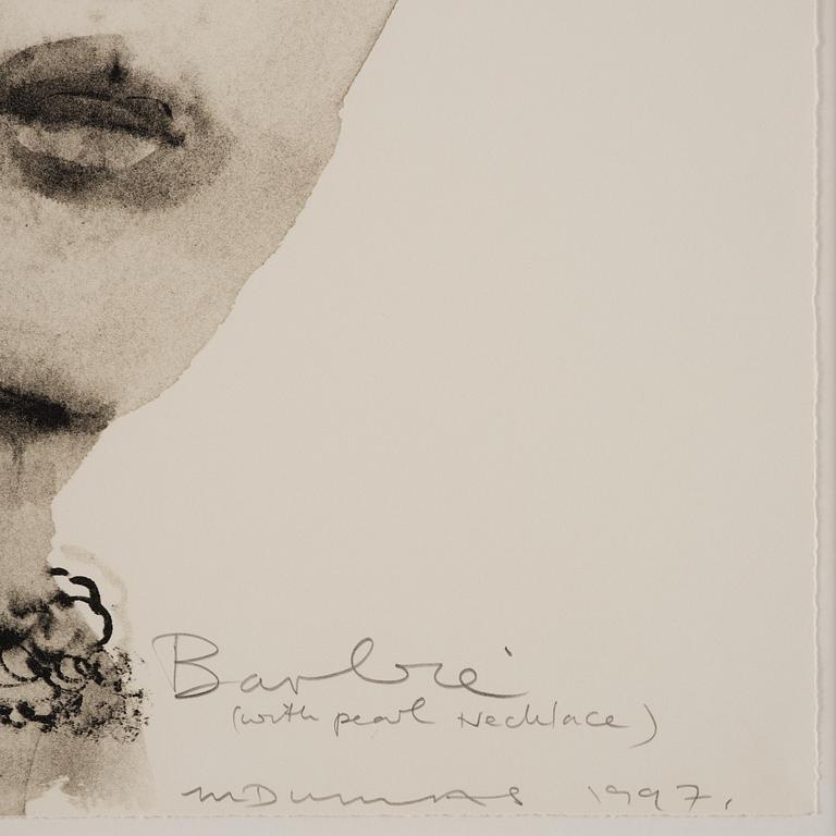 Marlene Dumas, "Barbie (With Pearl Necklace)".