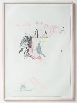 ASTRID SVANGREN, crayon on paper, signed and dated -05.