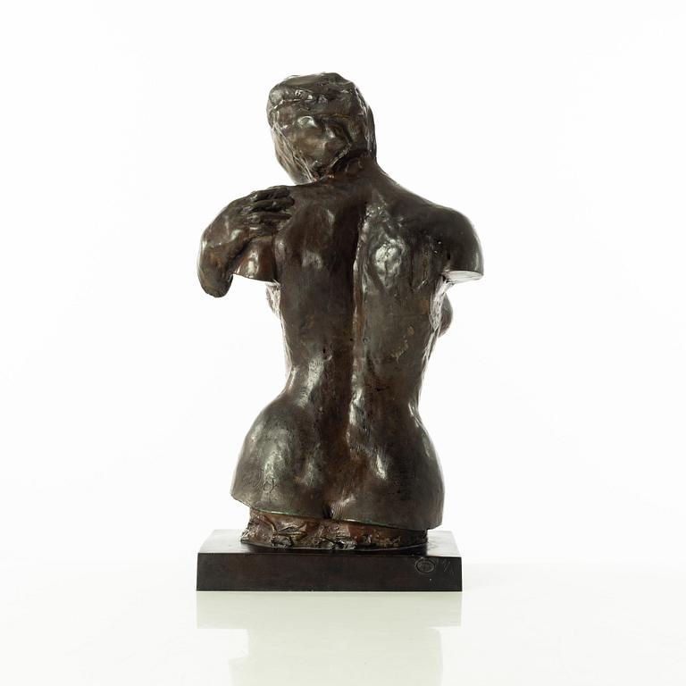 Gudmar Olovson, sculpture. Signed. Numbered. Foundry mark. Bronze, total height 45.5 cm, length 26 cm.