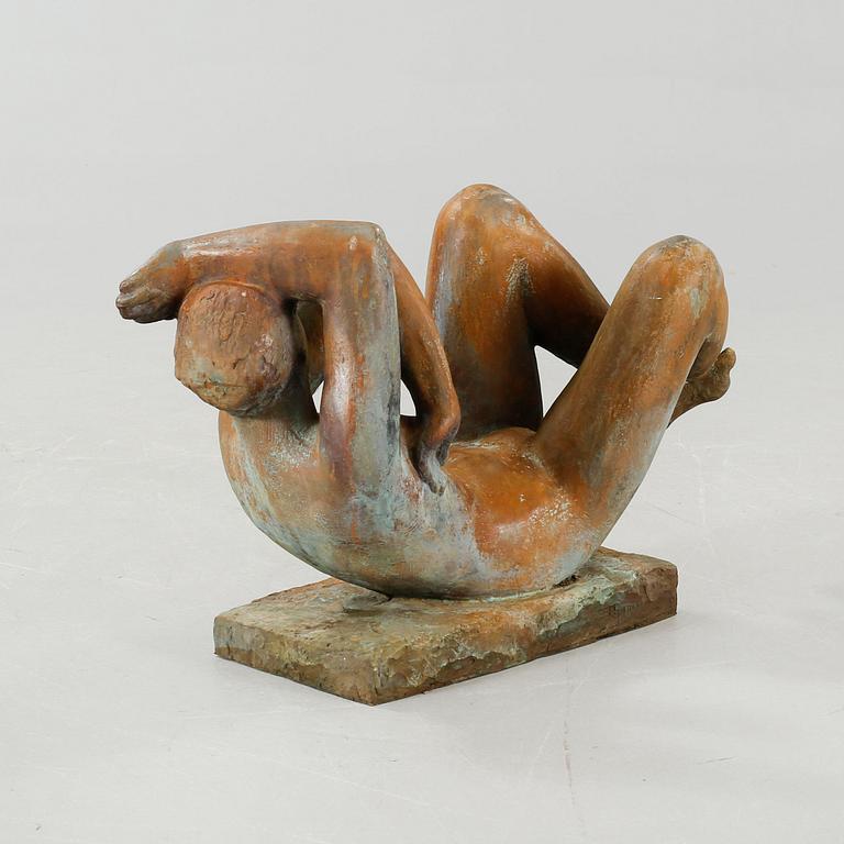 JØRGEN THOMS, patinated bronze, signed.