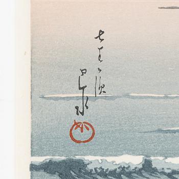 Kawase Bunjiro Hasui, after, "Seven-Mile Beach" (Shichiri-ga-hama), later part of the 20th century.
