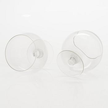Saara Hopea, a set of 8 caviar bowls, model 1331, Nuutajärvi Notsjö. Designed in 1953.