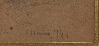 BERNDT LINDHOLM, teckning, dat. 74, osign.