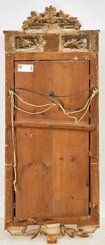 A Gustavian giltwoos mirror by J. Åkerblad (master in Stockholm 1758-99).