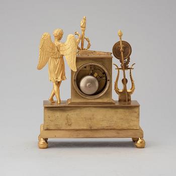 A French Empire 19th century gilt bronze mantel clock.