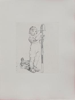 MAPP, CARL LARSSON, efter, etsningar, 6 st, osign. Tryckta 1983, från originalplåtar, numr. HC av 360-upplaga.