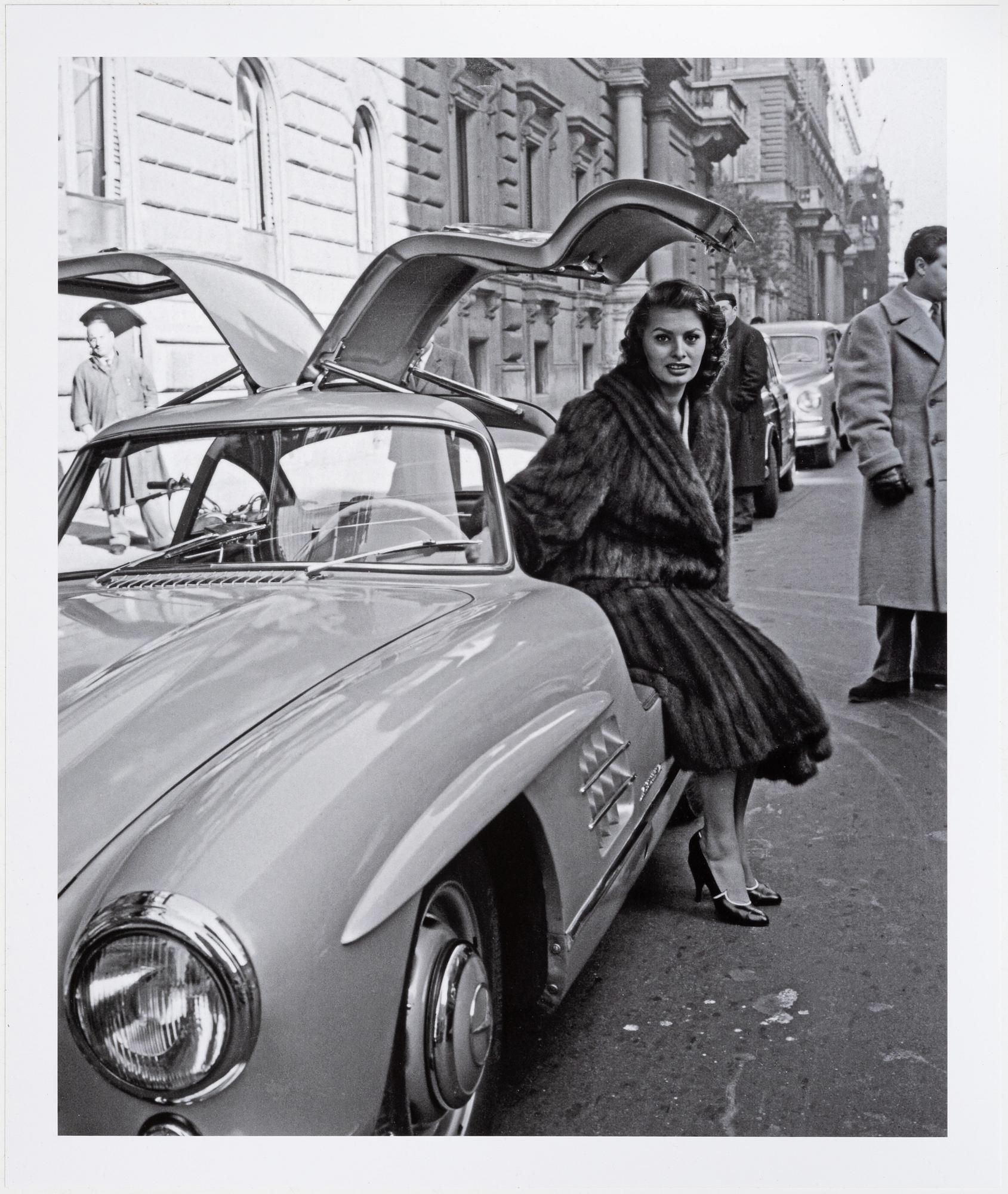 Per-Olow Anderson, "Sophia Loren in Per-Olows MB 300 SL in Rome, 1954".