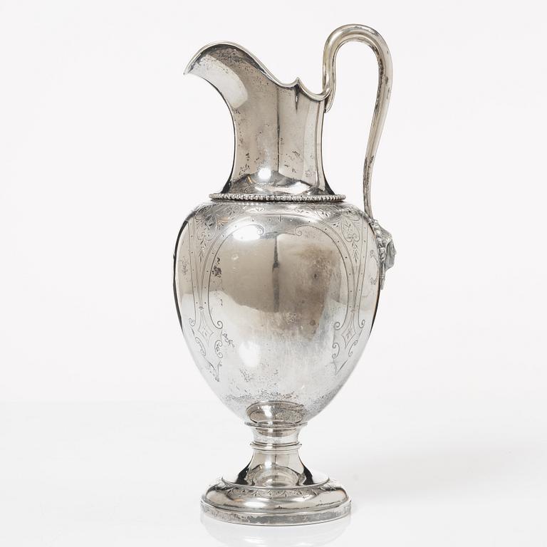 A silver claret jug, David Andersen, Norway, early 20th Century.