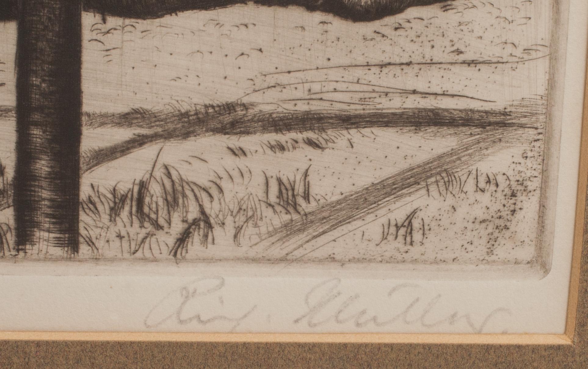 RICHARD MÜLLER. etsning. Signerad.