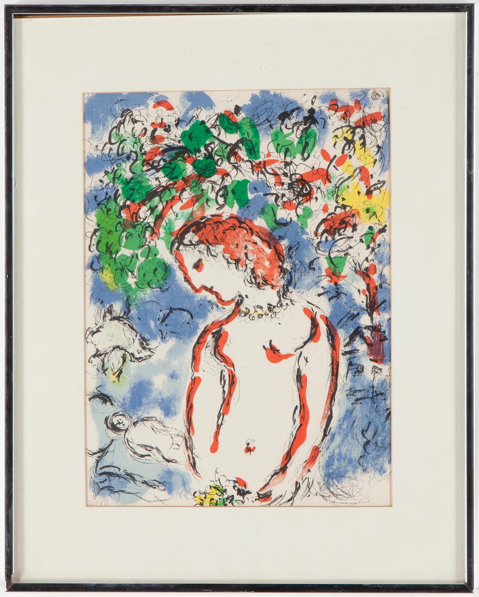 MARC CHAGALL, efter, färglitografi.