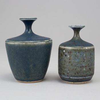 ROLF PALM, a set of four stoneware vases, Mölle, Sweden.
