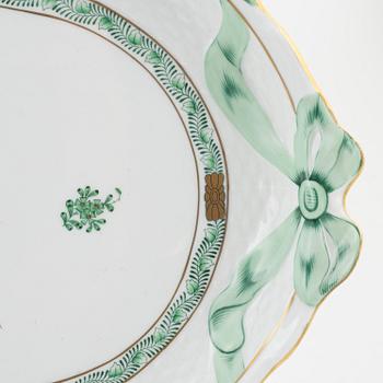 Moccaservis, 31 delar, porslin, "Chinese Bouqet"/ Green Apponyi, Herend, Ungern, 1900-talets mitt.