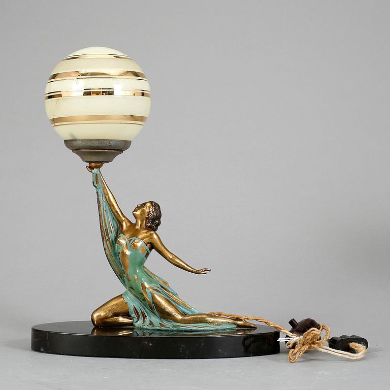 BORDSLAMPA, art deco, 1930/40-tal.