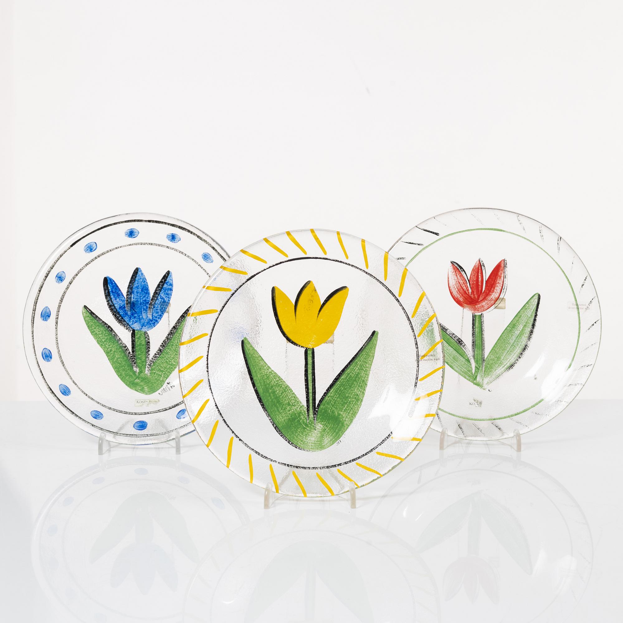 Ulrica Hydman-Vallien, matservis, 42 delar, glas, modell "Tulipa", Kosta Boda.