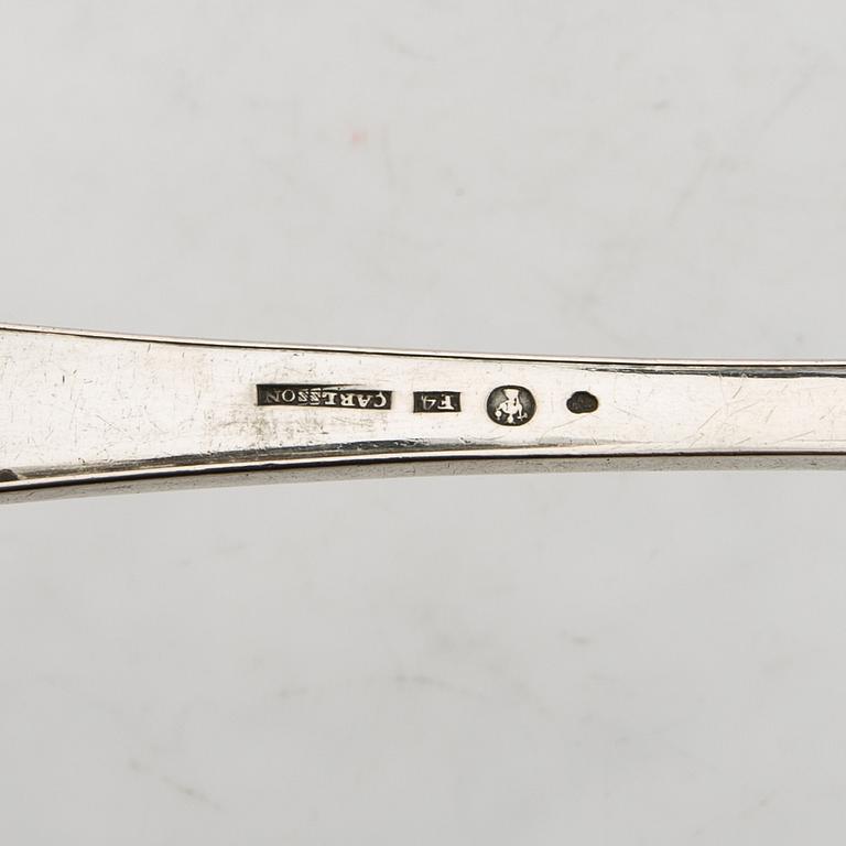 Johan Carlsson, bowl lever, silver, Norrköping, 1836.