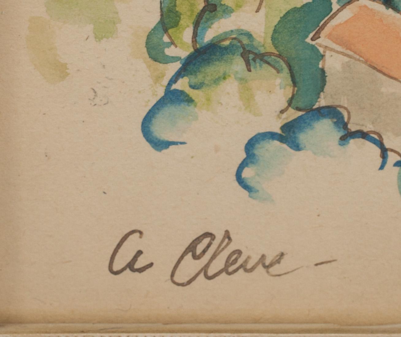 AGNES CLEVE, blandteknik, signerad.