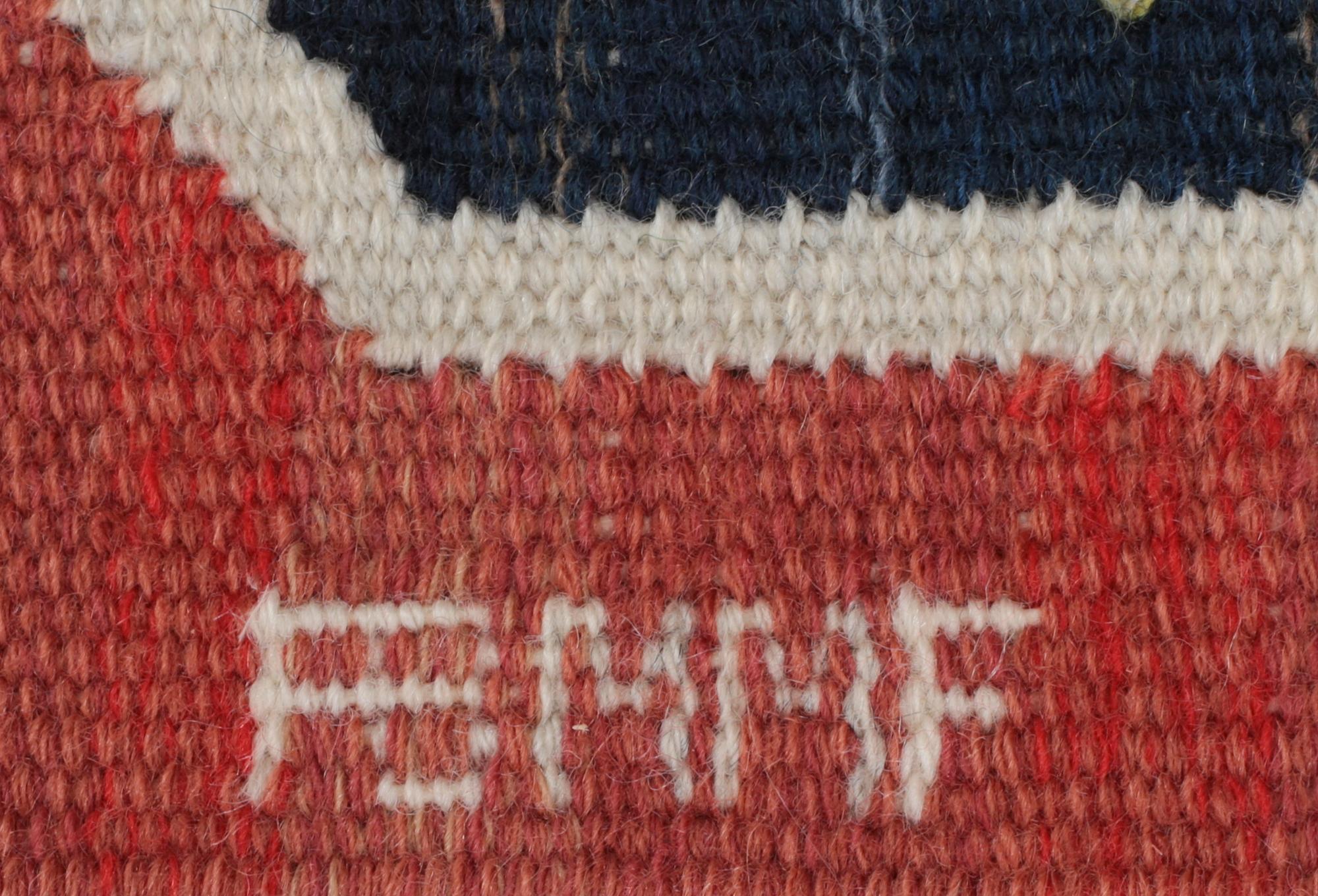 VÄVNAD, Märta Måås-Fjätterström, monogramsign AB MMF. Ca 41,5 x 42 cm.