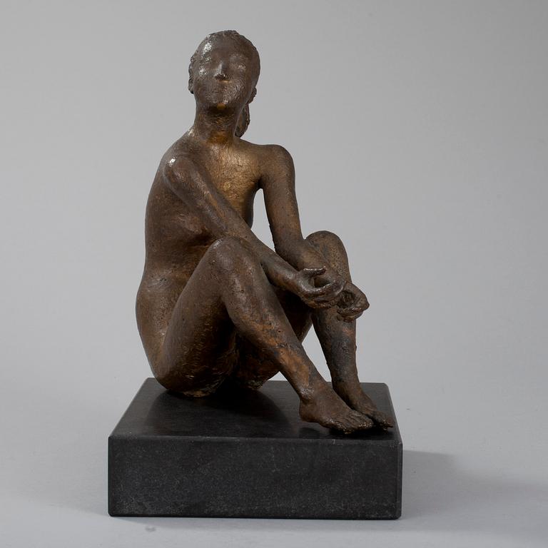 HEIKKI NIEMINEN, brons + stenbas, signerad och daterad 1959.