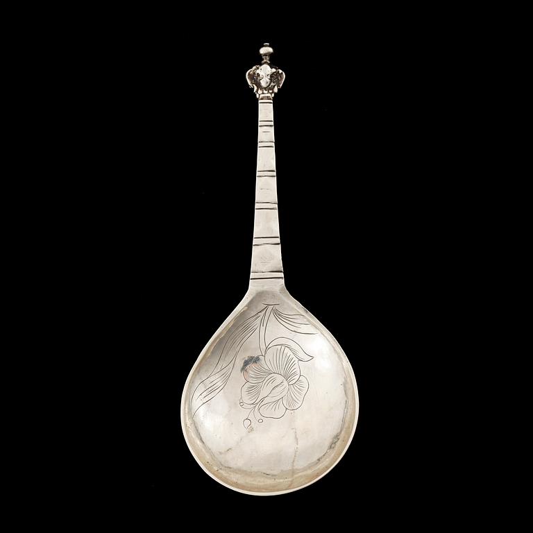 SUPSKED, silver, Otto Henrik Sjöberg, Falun (verksam 1726-1775 (1778)). Vikt 32g.