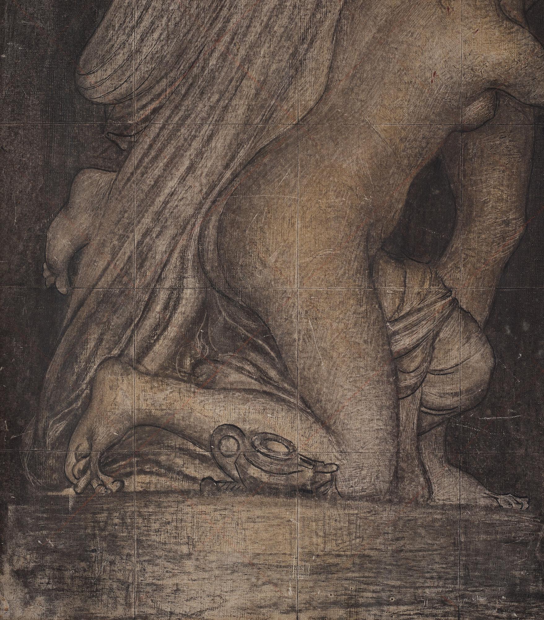 Carl Larsson, 'Amor och Psyche' (Cupid and Psyche) - study for the fresco 'Bildhuggarkonsten'.